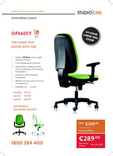 OP Series of Standard VDU and Ergonomic Seating from 149.00 plus vat.