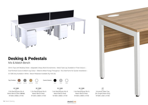 Mix & Match desking and pedestals