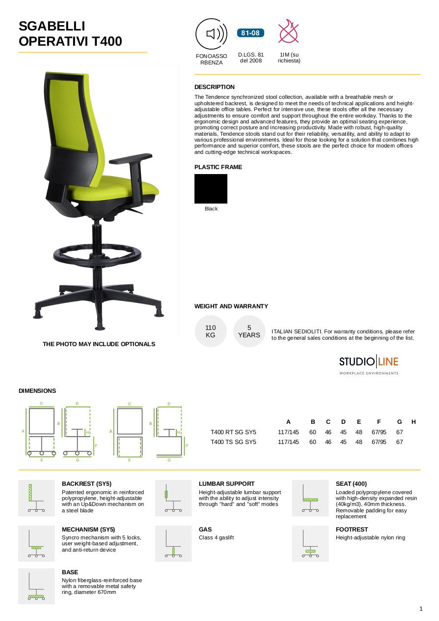 Tendence Draughtsman Chair