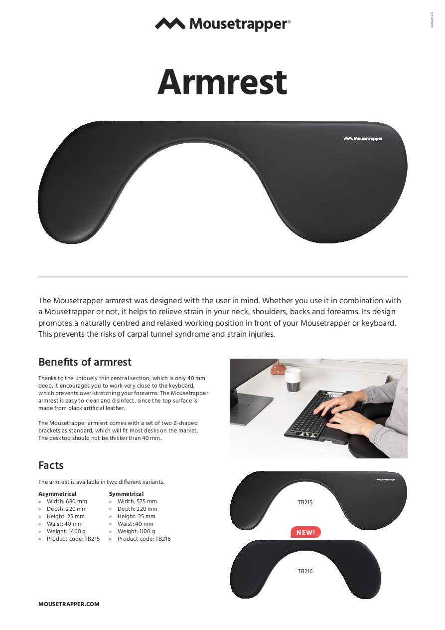 Mousetrapper Armrest Symmetric