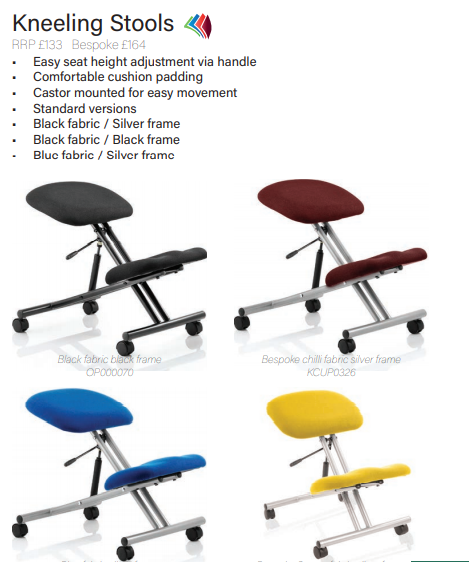 Dynamic Kneeling Chair Black Black StudioLine store