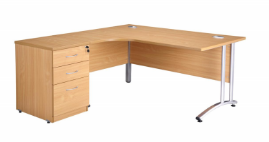 Radial Desk 1600 Cantilever LHS