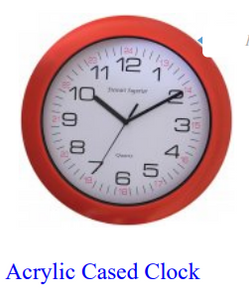 Red Acrylic Clock